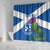 Custom Scotland Cricket Shower Curtain 2024 Scottish Thistle Flag Style