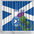 Custom Scotland Cricket Shower Curtain 2024 Scottish Thistle Flag Style