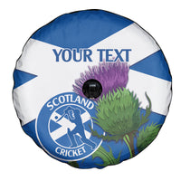 Custom Scotland Cricket Spare Tire Cover 2024 Scottish Thistle Flag Style - Wonder Print Shop