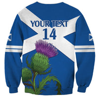 Custom Scotland Cricket Sweatshirt 2024 Scottish Thistle Flag Style - Wonder Print Shop