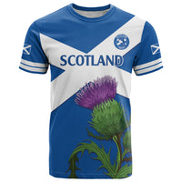 Custom Scotland Cricket T Shirt 2024 Scottish Thistle Flag Style - Wonder Print Shop