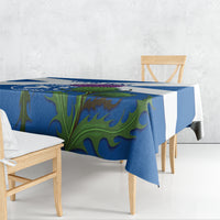 Custom Scotland Cricket Tablecloth 2024 Scottish Thistle Flag Style - Wonder Print Shop