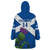 Custom Scotland Cricket Wearable Blanket Hoodie 2024 Scottish Thistle Flag Style - Wonder Print Shop