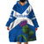 Custom Scotland Cricket Wearable Blanket Hoodie 2024 Scottish Thistle Flag Style - Wonder Print Shop