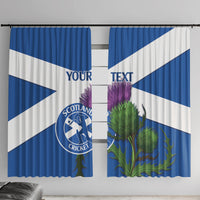 Custom Scotland Cricket Window Curtain 2024 Scottish Thistle Flag Style - Wonder Print Shop