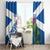 Custom Scotland Cricket Window Curtain 2024 Scottish Thistle Flag Style - Wonder Print Shop