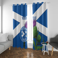 Custom Scotland Cricket Window Curtain 2024 Scottish Thistle Flag Style - Wonder Print Shop