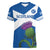 Custom Scotland Cricket Women V-Neck T-Shirt 2024 Scottish Thistle Flag Style - Wonder Print Shop