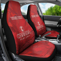 Custom Canada Cricket Car Seat Cover 2024 Maple Leaf Go Champions - Wonder Print Shop