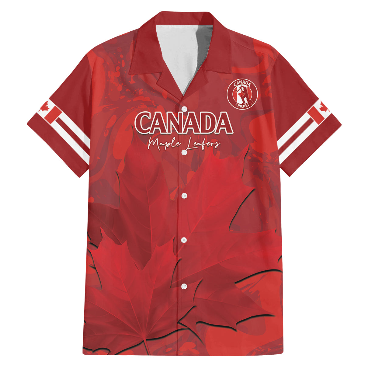 Custom Canada Cricket Family Matching Mermaid Dress and Hawaiian Shirt 2024 Maple Leaf Go Champions - Wonder Print Shop