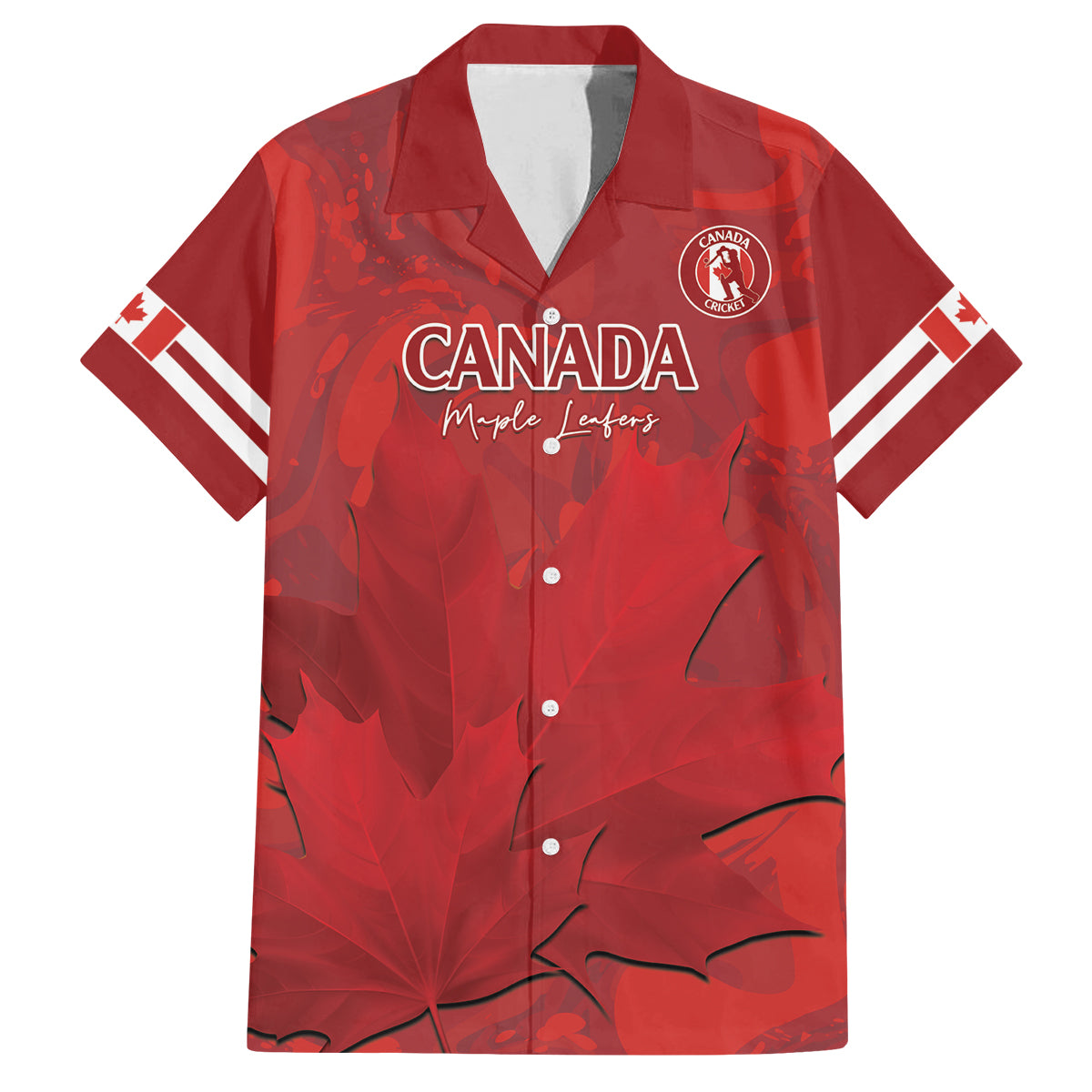 Custom Canada Cricket Family Matching Tank Maxi Dress and Hawaiian Shirt 2024 Maple Leaf Go Champions - Wonder Print Shop