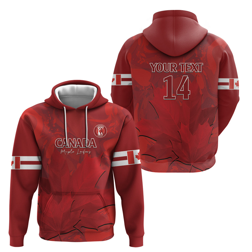 Custom Canada Cricket Hoodie 2024 Maple Leaf Go Champions - Wonder Print Shop