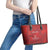 Custom Canada Cricket Leather Tote Bag 2024 Maple Leaf Go Champions - Wonder Print Shop