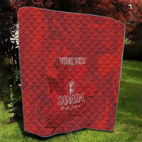 Custom Canada Cricket Quilt 2024 Maple Leaf Go Champions - Wonder Print Shop