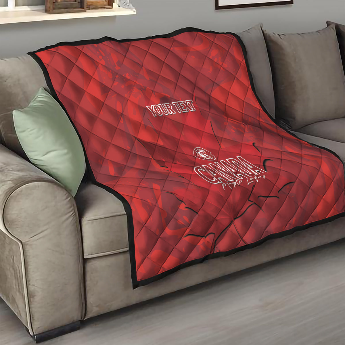 Custom Canada Cricket Quilt 2024 Maple Leaf Go Champions - Wonder Print Shop