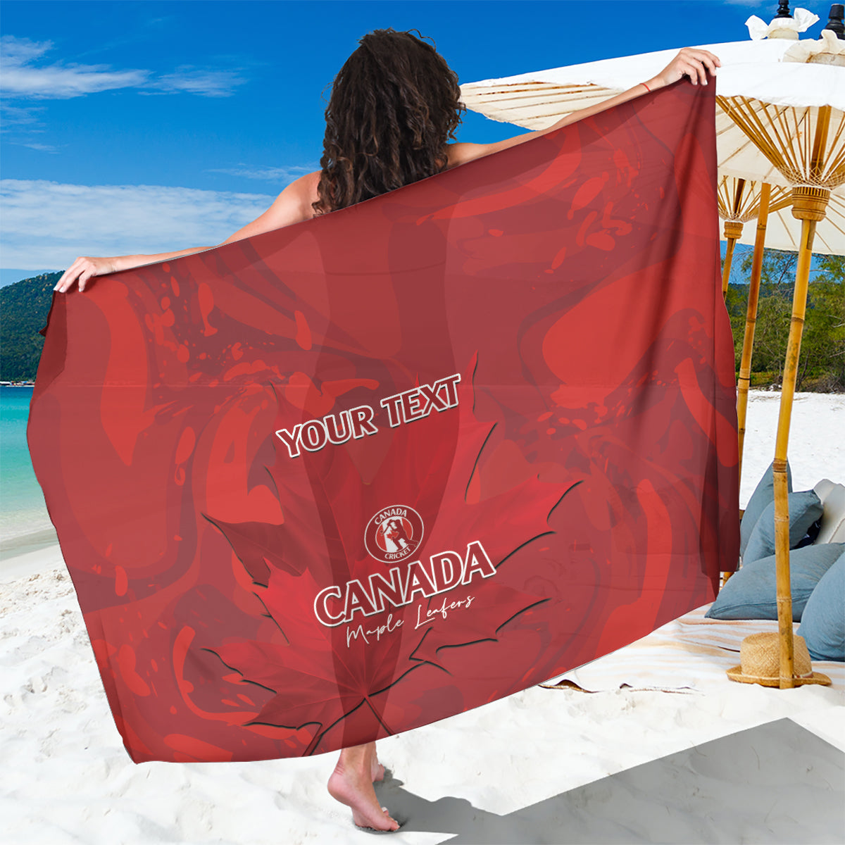 Custom Canada Cricket Sarong 2024 Maple Leaf Go Champions - Wonder Print Shop
