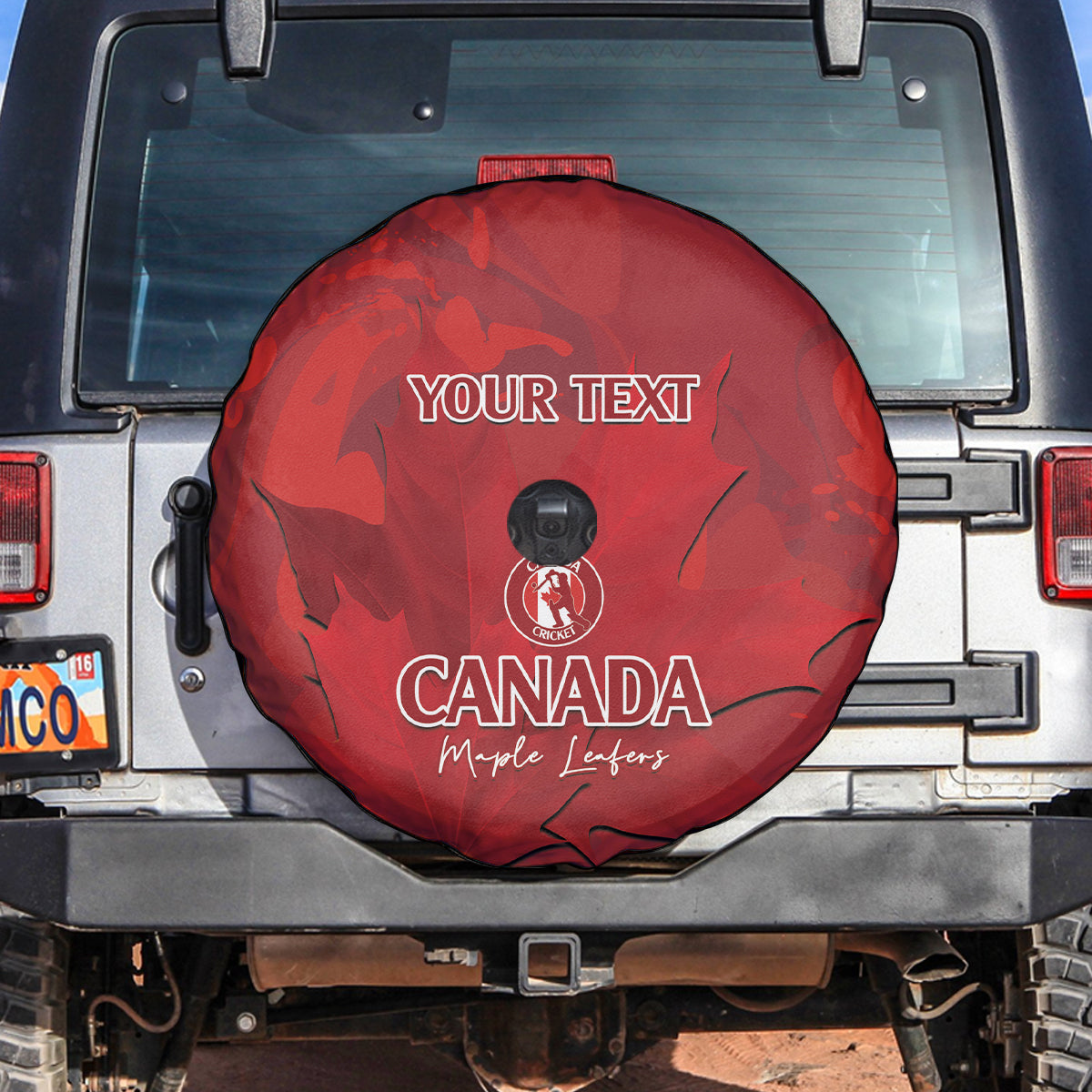 Custom Canada Cricket Spare Tire Cover 2024 Maple Leaf Go Champions