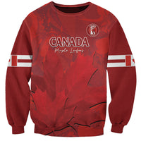 Custom Canada Cricket Sweatshirt 2024 Maple Leaf Go Champions - Wonder Print Shop