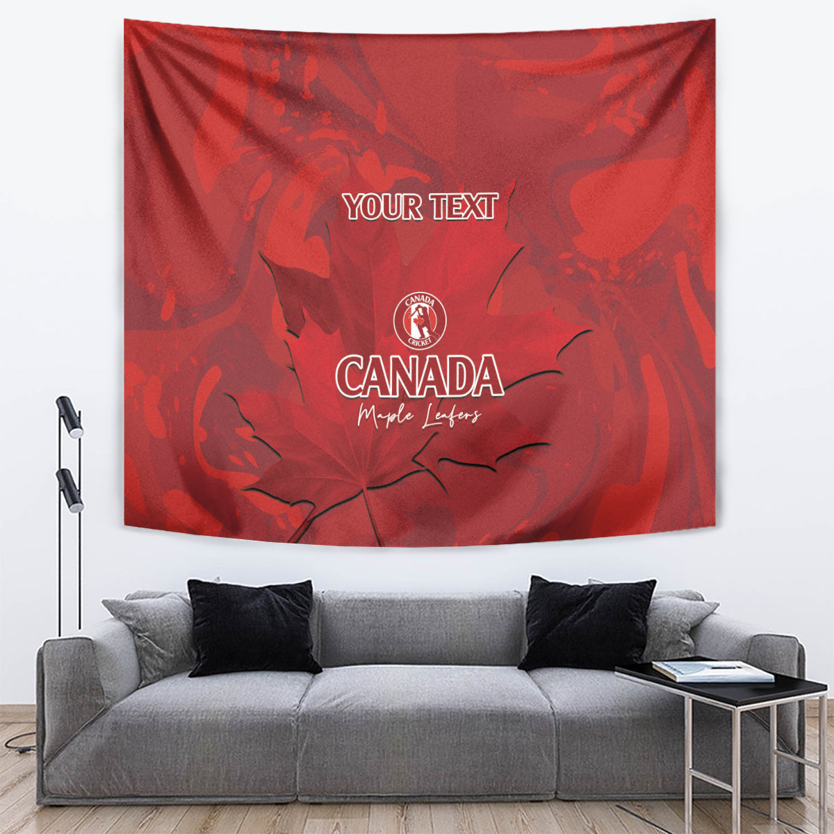 Custom Canada Cricket Tapestry 2024 Maple Leaf Go Champions - Wonder Print Shop
