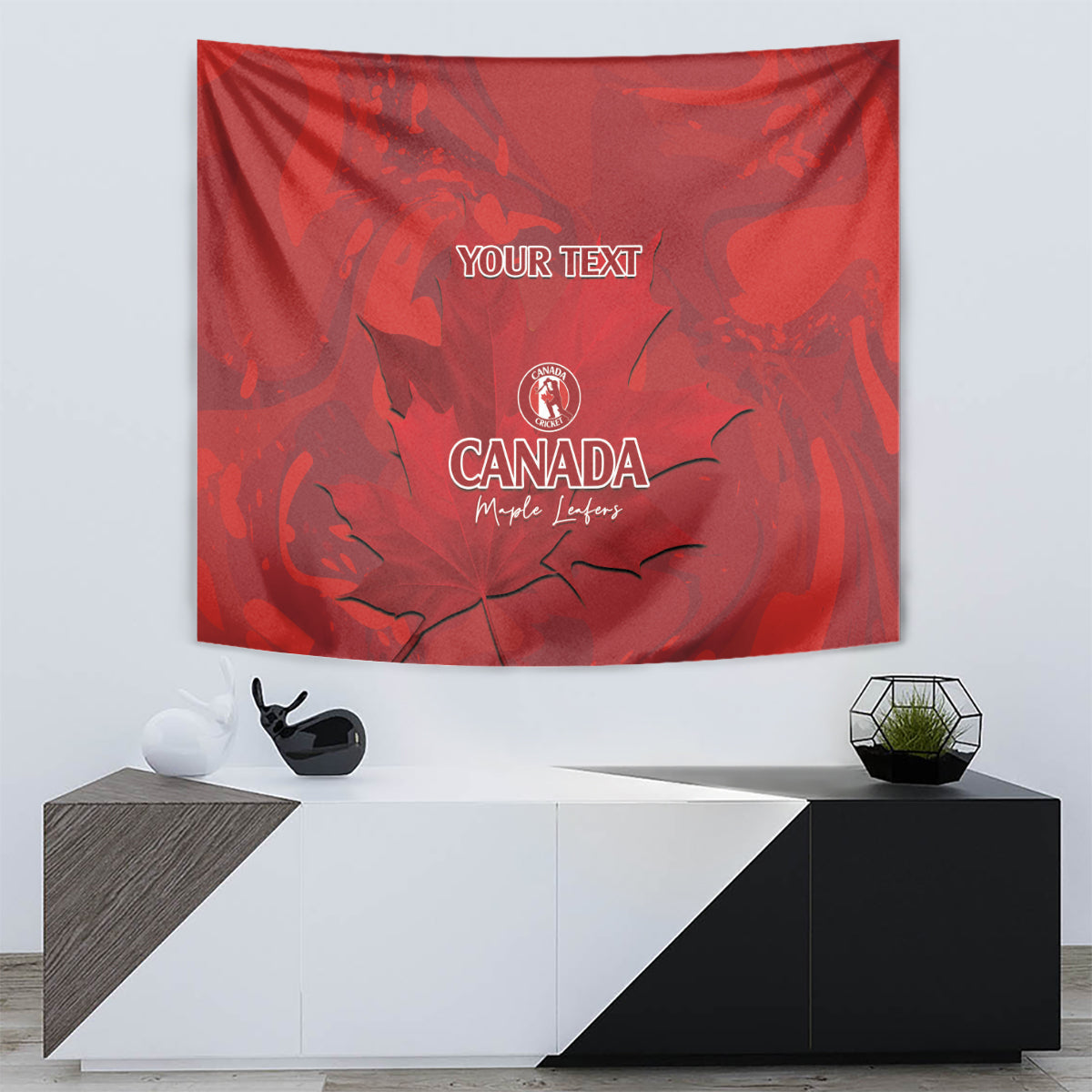 Custom Canada Cricket Tapestry 2024 Maple Leaf Go Champions - Wonder Print Shop