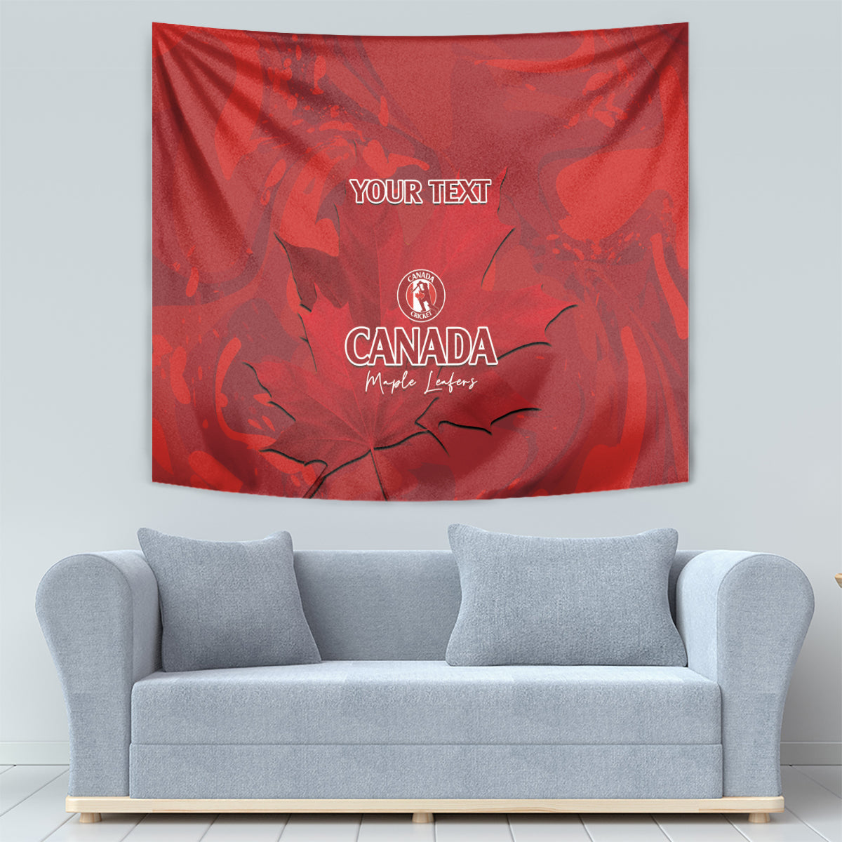 Custom Canada Cricket Tapestry 2024 Maple Leaf Go Champions - Wonder Print Shop