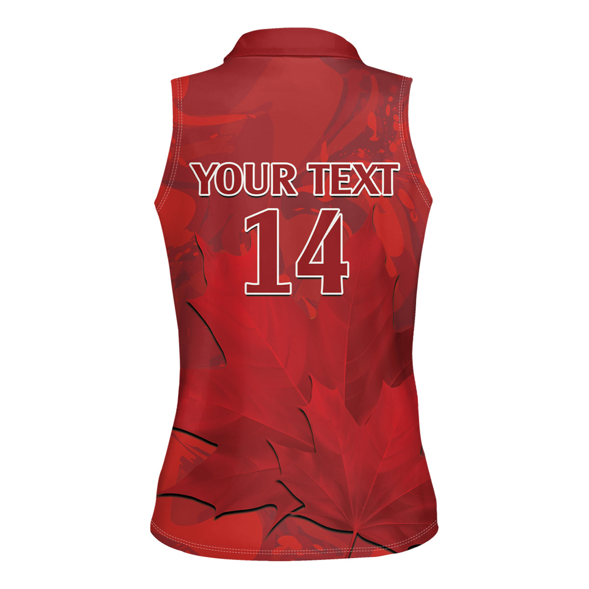 Custom Canada Cricket Women Sleeveless Polo Shirt 2024 Maple Leaf Go Champions - Wonder Print Shop