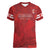 Custom Canada Cricket Women V-Neck T-Shirt 2024 Maple Leaf Go Champions - Wonder Print Shop