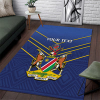 Custom Namibia Cricket Area Rug 2024 Go Eagles African Pattern - Wonder Print Shop