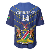 Custom Namibia Cricket Baseball Jersey 2024 Go Eagles African Pattern - Wonder Print Shop