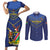 Custom Namibia Cricket Couples Matching Short Sleeve Bodycon Dress and Long Sleeve Button Shirt 2024 Go Eagles African Pattern - Wonder Print Shop