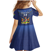 Custom Namibia Cricket Family Matching Mermaid Dress and Hawaiian Shirt 2024 Go Eagles African Pattern - Wonder Print Shop