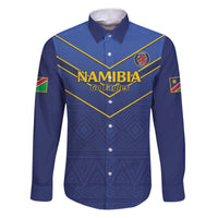 Custom Namibia Cricket Family Matching Puletasi and Hawaiian Shirt 2024 Go Eagles African Pattern - Wonder Print Shop