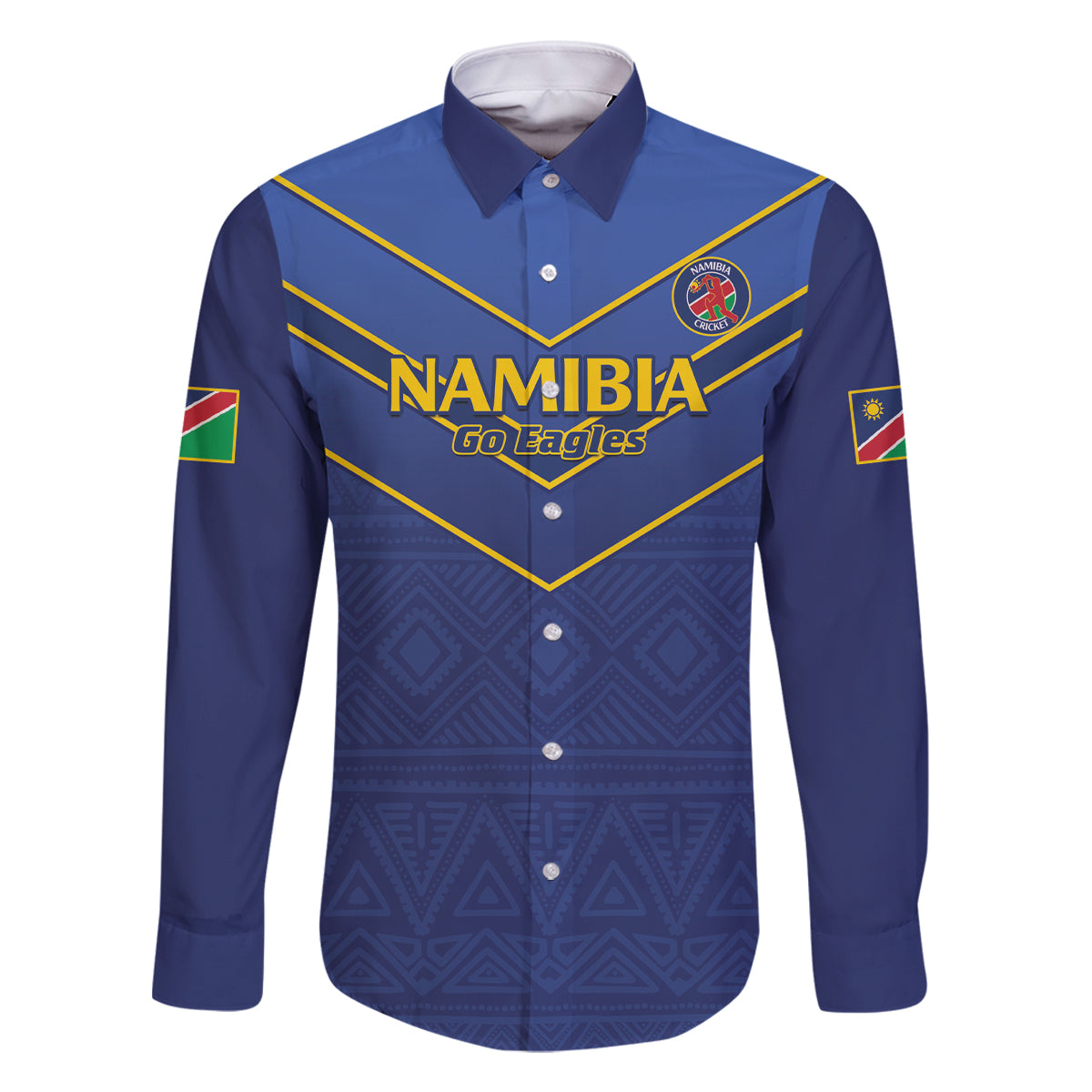 Custom Namibia Cricket Family Matching Summer Maxi Dress and Hawaiian Shirt 2024 Go Eagles African Pattern - Wonder Print Shop