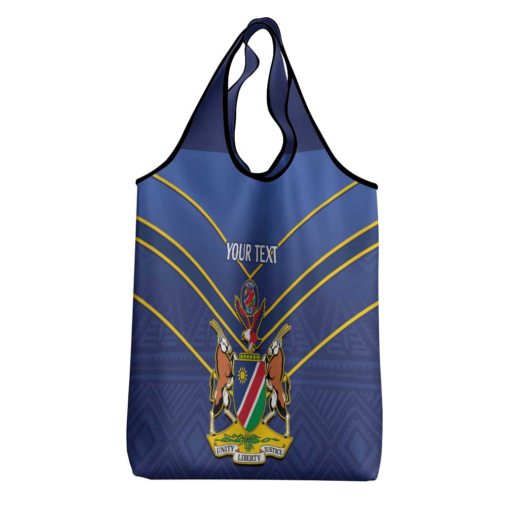 Custom Namibia Cricket Grocery Bag Go Eagles African Pattern
