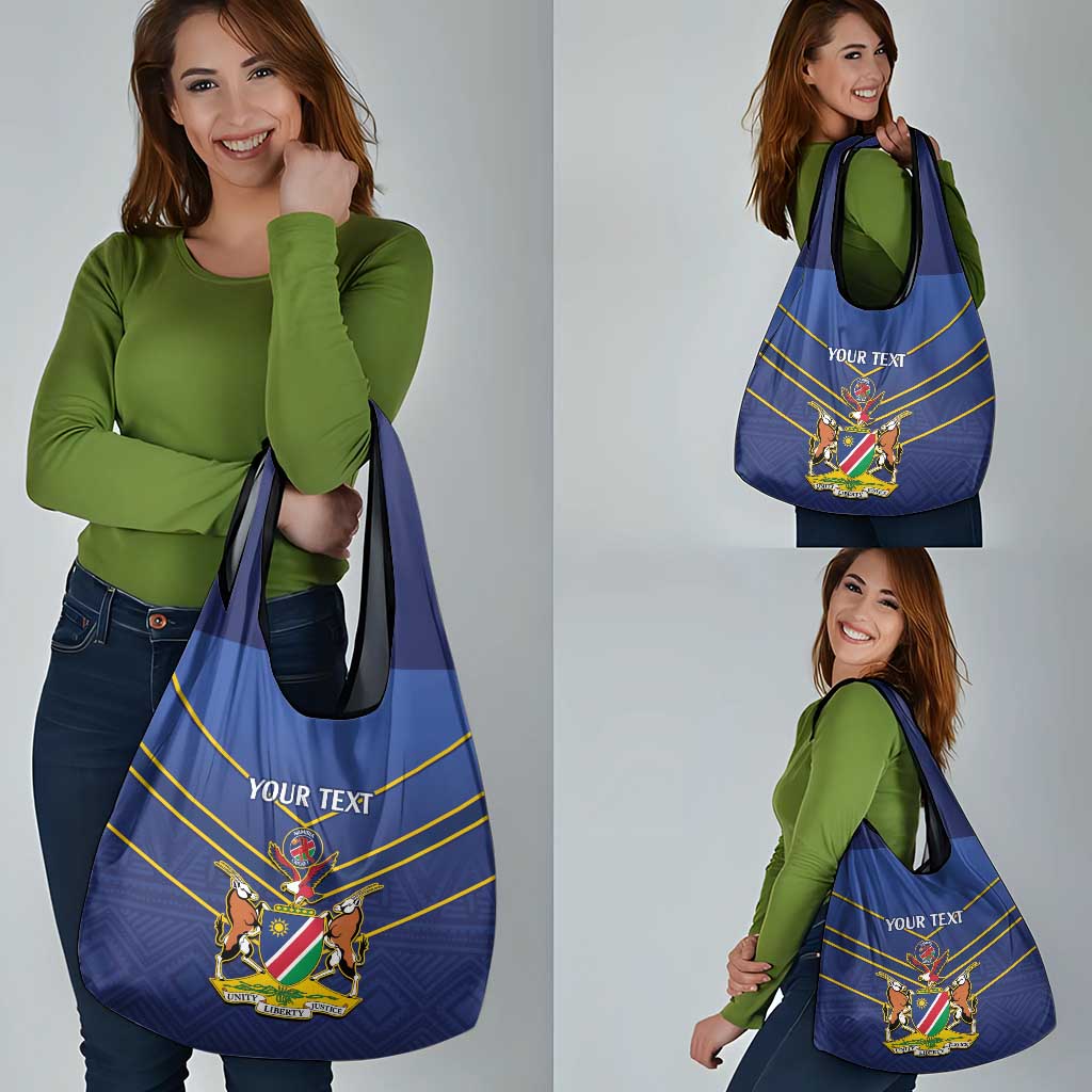 Custom Namibia Cricket Grocery Bag Go Eagles African Pattern