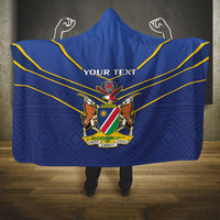 Custom Namibia Cricket Hooded Blanket 2024 Go Eagles African Pattern