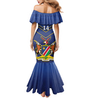 Custom Namibia Cricket Mermaid Dress 2024 Go Eagles African Pattern - Wonder Print Shop