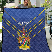 Custom Namibia Cricket Quilt 2024 Go Eagles African Pattern - Wonder Print Shop