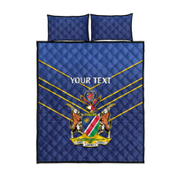 Custom Namibia Cricket Quilt Bed Set 2024 Go Eagles African Pattern - Wonder Print Shop