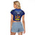 Custom Namibia Cricket Raglan Cropped T Shirt 2024 Go Eagles African Pattern - Wonder Print Shop