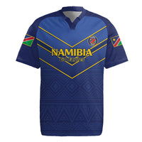 Custom Namibia Cricket Rugby Jersey 2024 Go Eagles African Pattern - Wonder Print Shop
