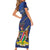 Custom Namibia Cricket Short Sleeve Bodycon Dress 2024 Go Eagles African Pattern - Wonder Print Shop