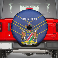 Custom Namibia Cricket Spare Tire Cover 2024 Go Eagles African Pattern - Wonder Print Shop