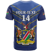 Custom Namibia Cricket T Shirt 2024 Go Eagles African Pattern - Wonder Print Shop