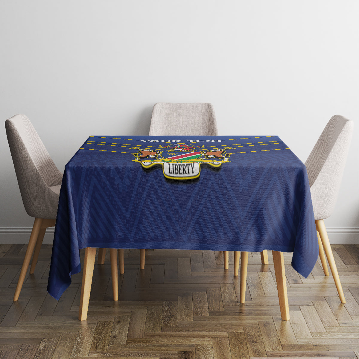 Custom Namibia Cricket Tablecloth 2024 Go Eagles African Pattern - Wonder Print Shop