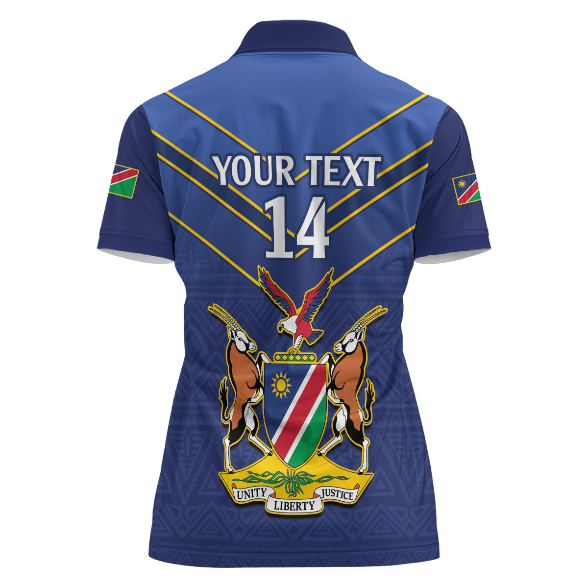 Custom Namibia Cricket Women Polo Shirt 2024 Go Eagles African Pattern - Wonder Print Shop