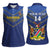 Custom Namibia Cricket Women Sleeveless Polo Shirt 2024 Go Eagles African Pattern - Wonder Print Shop