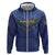 Custom Namibia Cricket Zip Hoodie 2024 Go Eagles African Pattern - Wonder Print Shop