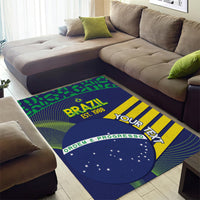 Custom Brazil Football Area Rug Summer 2024 Go Champions Selecao - Wonder Print Shop