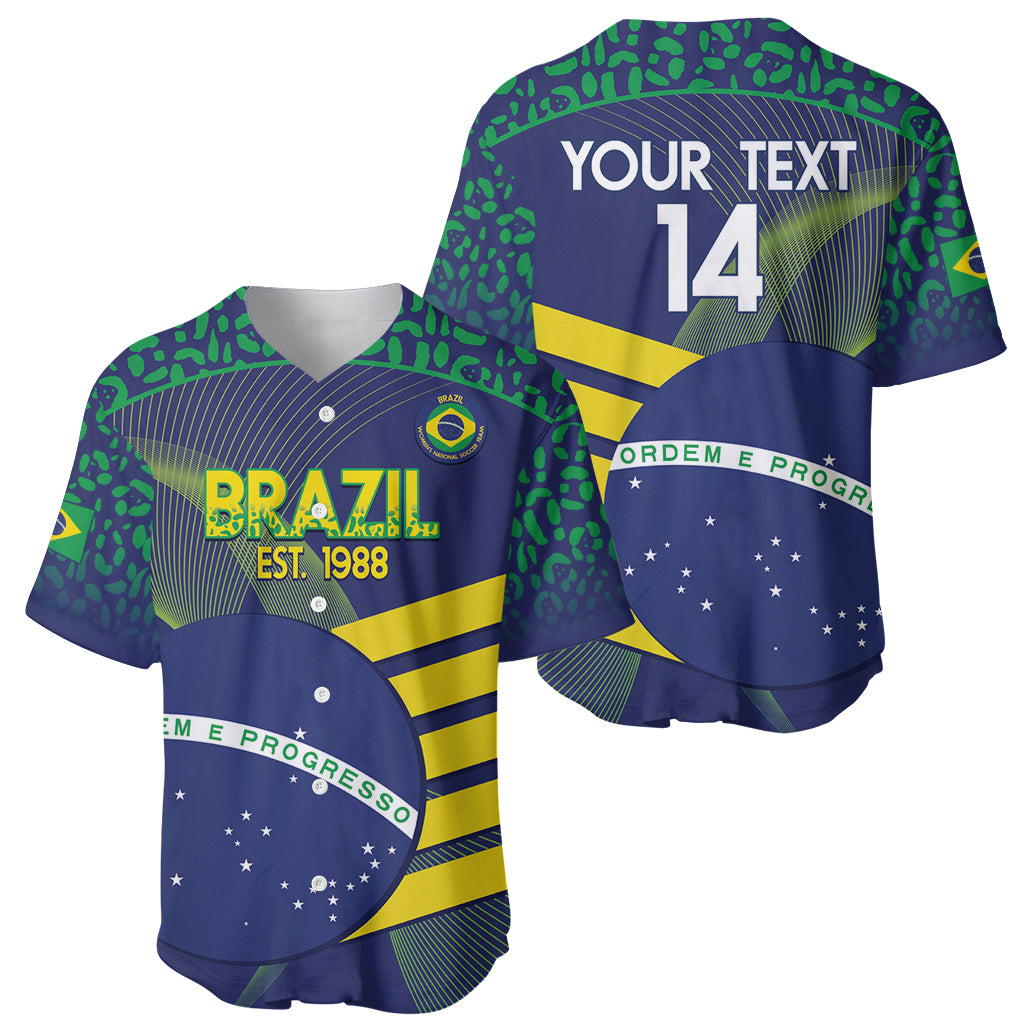 Custom Brazil Football Baseball Jersey Summer 2024 Go Champions Selecao - Wonder Print Shop